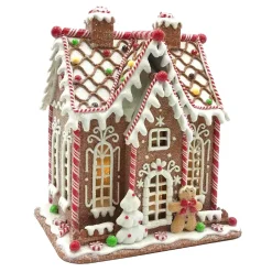 Sale Christmas Forever GINGERBREAD HOUSE W/ LED (YELLOW) 9.4″ CLAY DOUGH