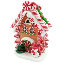 New Christmas Forever GINGERBREAD HOUSE .5″X3″X6″ W/ LED LIGHT(RED/GREEN/BLUE)