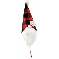 Sale Christmas Forever GNOME HEAD PICK 25.5 BLACK/ RED HAT W/ SNOWFLAKE