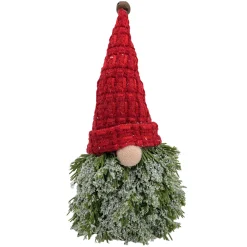 Online Christmas Forever GNOME PINE BODY|FABRIC HAT RED/GREEN 6.5″x10″ FROSTED