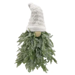 Hot Christmas Forever GNOME PINE BODY|FUR HAT GREEN/NATURAL 15.5″x19.5″ FROSTED