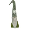 Clearance Christmas Forever GNOME PLUSH FAUX FUR GREEN 34.5″ W/ SNOWFLAKE
