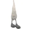 Outlet Christmas Forever GNOME PLUSH SITTING 19″ WHITE HAT/GRAY W/ DANGLE LEGS