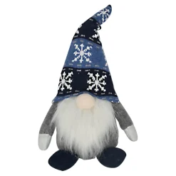 Christmas Forever GNOME PLUSH STANDING11” BLUE W/ SNOWFLAKE HAT