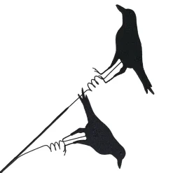 Discount Christmas Forever HALLOWEEN SPRAY 2xCROW 29.5″ BLACK GLITTER