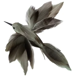 Outlet Christmas Forever HUMMING BIRD 9.5″ SAGE/ BROWN W/CLIP FEATHER TAIL