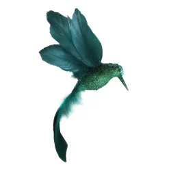 Discount Christmas Forever HUMMING BIRD GREEN- PEACOCK8″ W/ GLITTER & CLIP