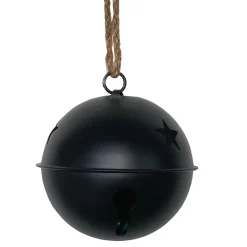 Online Christmas Forever JINGLE BELL BLACK MATT 5.5″ W/ ROPE HANGER