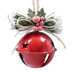 Sale Christmas Forever JINGLE BELL RED 60MM RED W/ BOW & BERRIES
