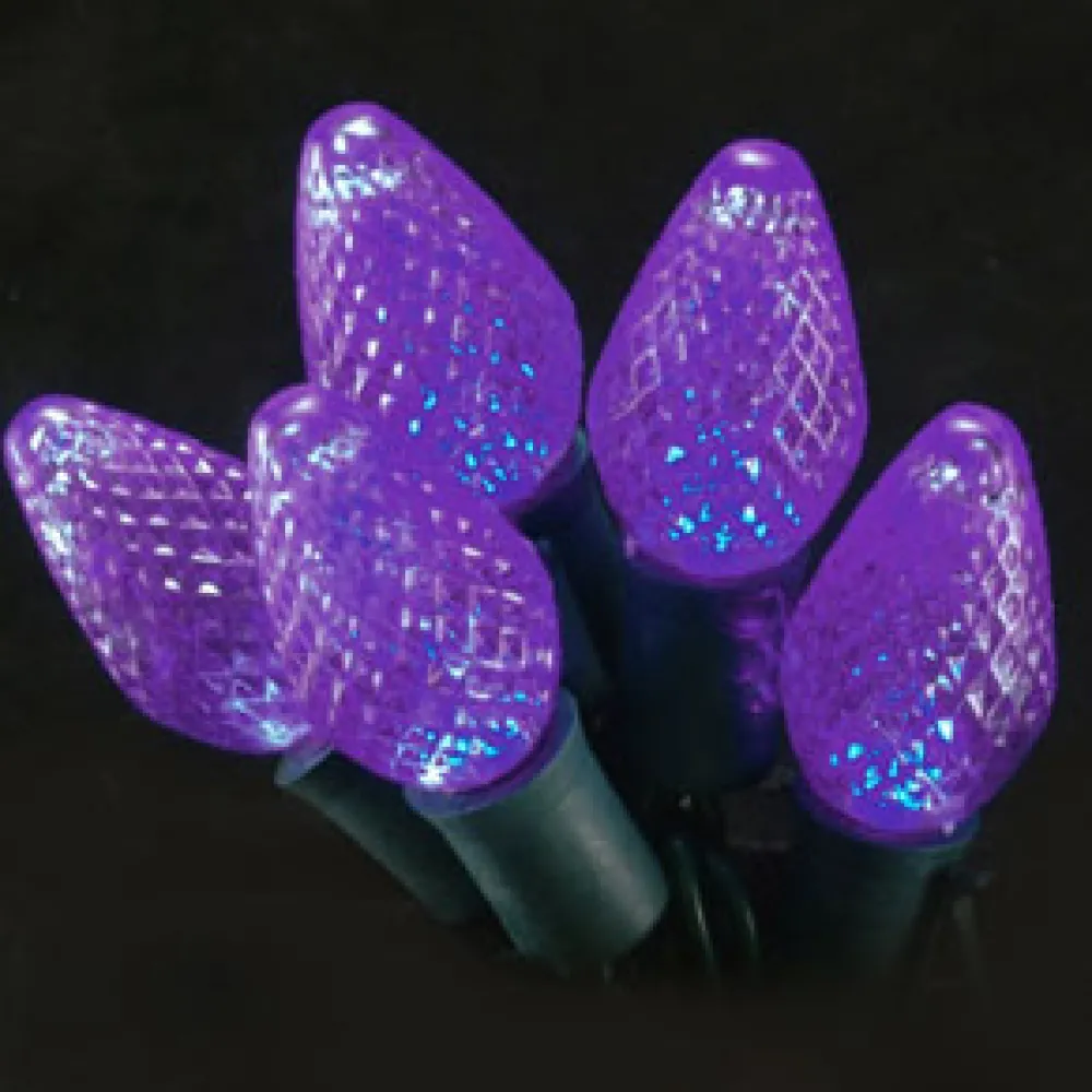 Outlet Christmas Forever LIGHT LED O/D C7 FACETED 25L PURPLE