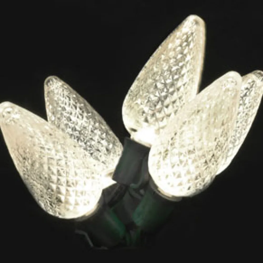 Discount Christmas Forever LIGHT LED O/D C9 FACETED 25L PURE WHITE