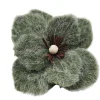 Hot Christmas Forever MAGNOLIA HEAD GREEN MOSS 6″ FELT FROSTED LOOK W/ CLIP