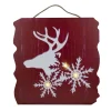 Discount Christmas Forever MDF WALL DECOR 16″X16″3 LED RED REINDEER AND SNOWFLAKE CUT OUT (TMR)