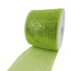 Best Christmas Forever MESH RIBBON 4″ X 25 YDS GREEN (LIME) FULL SPARKLE
