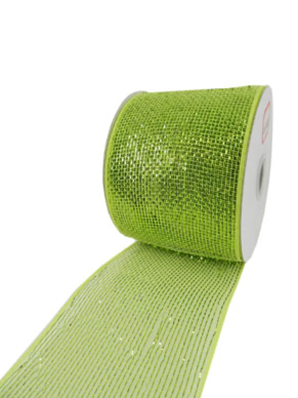 Best Christmas Forever MESH RIBBON 4″ X 25 YDS GREEN (LIME) FULL SPARKLE
