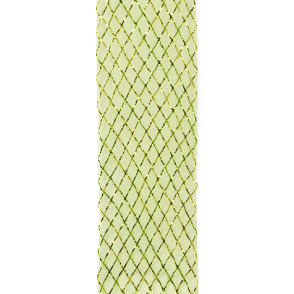 Discount Christmas Forever MESH RIBBON 3.25″ X 20 YDS LIME GREEN
