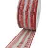 Outlet Christmas Forever MESH RIBBON 2.5″ X 25 YDS RED/ WHITE FULL SPARKLE