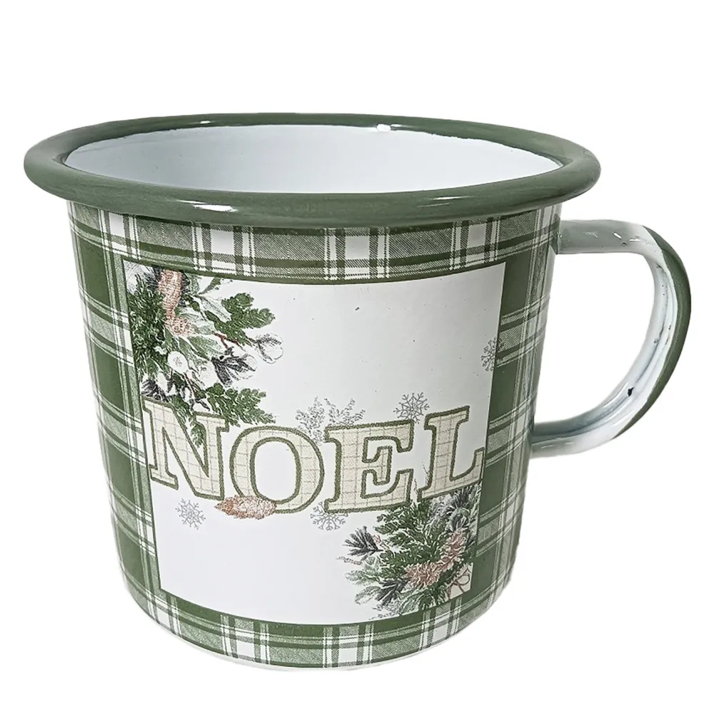 Sale Christmas Forever METAL ENAMEL MUG 4″ – “NOEL”