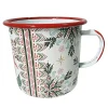 Discount Christmas Forever METAL ENAMEL MUG 4″ NORDIC SNOWFLAKES