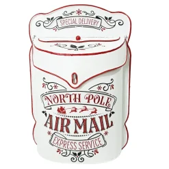 Outlet Christmas Forever METAL MAIL BOX 10.5″x15.5″ – “NORTH POLE AIR MAIL”