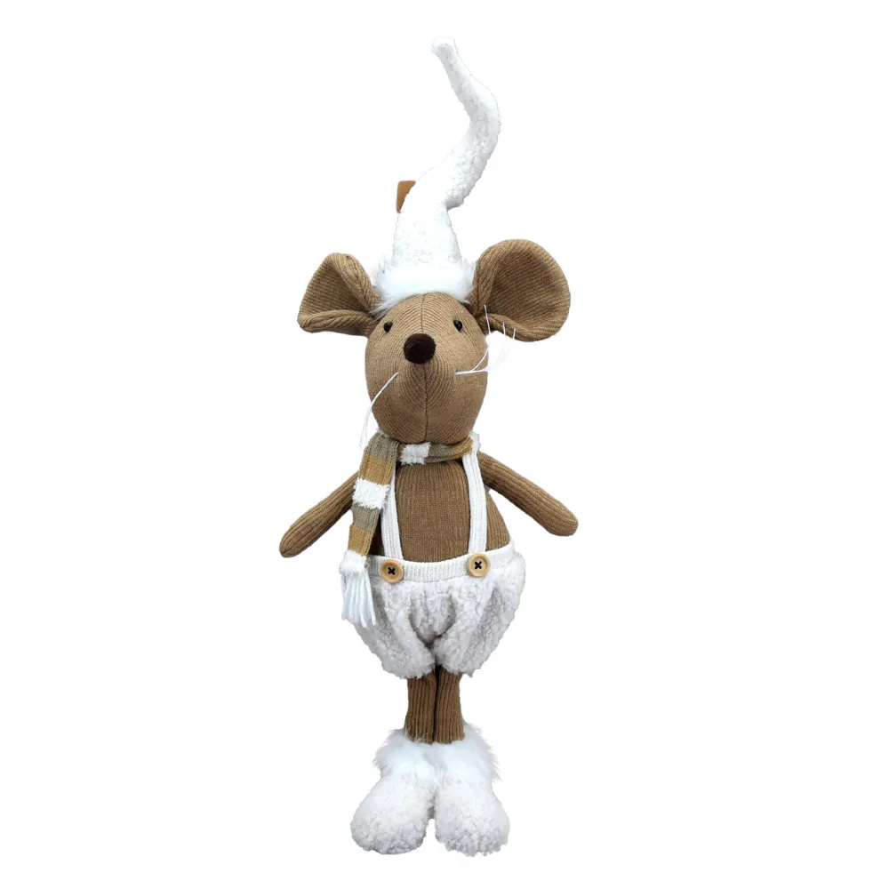 Clearance Christmas Forever MOUSE PLUSH STANDING BOY 27″ BROWN/ CREAM
