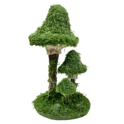 Outlet Christmas Forever MUSHROOM TABLE DECOR FAUX MOSS 13″ MOSS GREEN