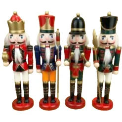Best Christmas Forever NUTCRACKER WOODEN STANDING 12″ RED/BLUE/MULTI 4 ASSTD.