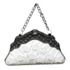 Online Christmas Forever ORN BLACK/WHITE HAND BAG 3″ W/ CHAIN, JEWEL & GLTR.