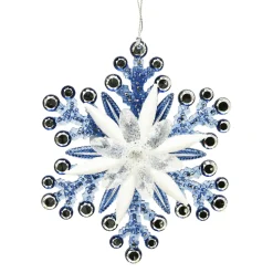 Sale Christmas Forever ORN BLUE / NAVY SNOWFLAKE 5″