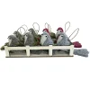 Sale Christmas Forever ORN BRID FAUX FUR RED/GREEN/BROWN/GREY 6.5″ W/ PINE 4 ASSTD.
