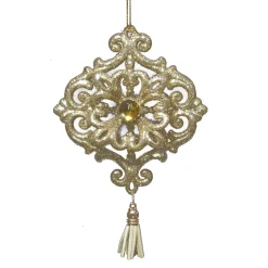 Sale Christmas Forever ORN CHAMPAGNE GLITTER FINIAL 6″