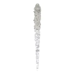 Hot Christmas Forever ORN CLEAR / FROST ICICLE 7″ W/ ICE GLITTER
