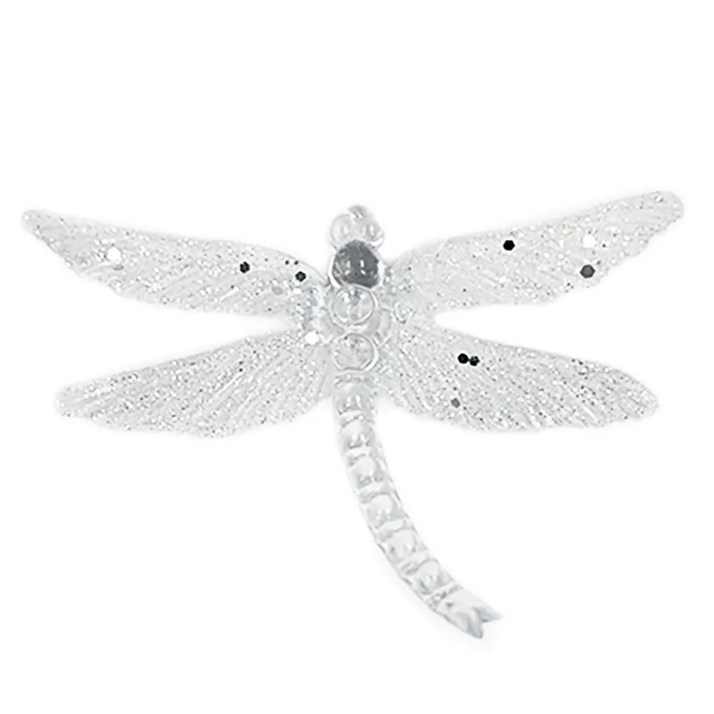 Clearance Christmas Forever ORN CLEAR FROST DRAGONFLY 4.5″ W/ GLTR