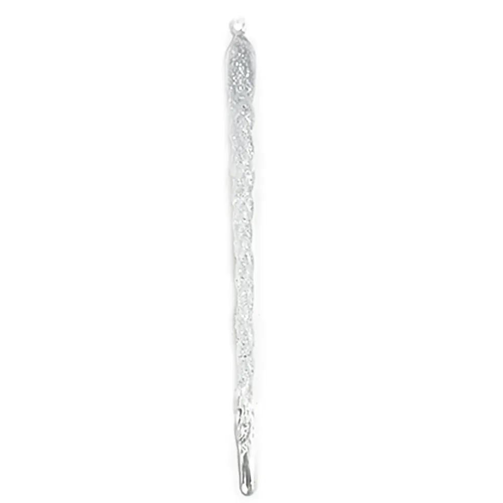 Christmas Forever ORN CLEAR FROST ICICLE 9″ W/ GLTR.