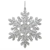 Clearance Christmas Forever ORN CLEAR FROST SNOWFLAKE 5″ W/ FROST GLITTER