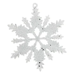 Clearance Christmas Forever ORN CLEAR FROST SNOWFLAKE 5″ W/ GLTR.