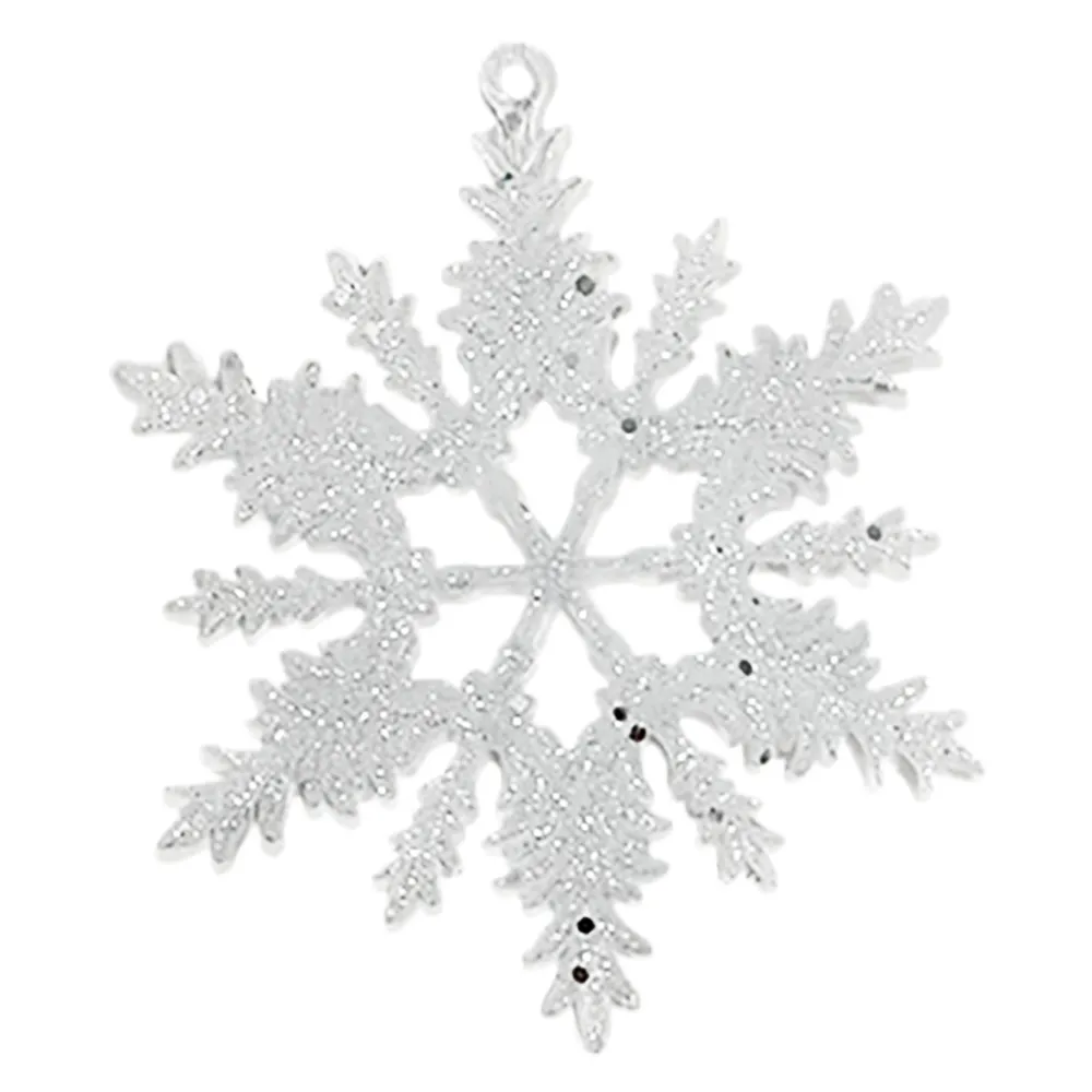 Clearance Christmas Forever ORN CLEAR FROST SNOWFLAKE 5″ W/ GLTR.
