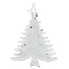 Christmas Forever ORN CLEAR FROST TREE W/ STAR 5″ W/ GLTR.