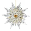 Christmas Forever ORN CLEAR GOLD SUN STAR 4.25″ W/ JEWEL & CHAMP, BRIGHT SLV. GLTR