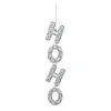 Sale Christmas Forever ORN CLEAR “HO HO” STRING 7″ W/ WHITE & SILVER GLITTER
