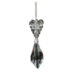 New Christmas Forever ORN CLEAR JEWEL DROP 5″ BEADED TOP