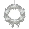 Outlet Christmas Forever ORN CLEAR PEARL HOLLY WREATH 5.7″ W/ ICE WHITE GLITTER