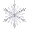 Outlet Christmas Forever ORN CLEAR SILVER SNOWFLAKE 5.5″ W/ GLITTER