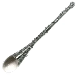 Clearance Christmas Forever ORN CLEAR SILVER ICICLE DROP 10″ W/ GLITTER & SEQUINS