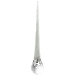 Discount Christmas Forever ORN CLEAR WHITE ICICLE DROP 8″ W/ WHITE GLITTER