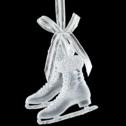 Online Christmas Forever ORN CLEAR/FROST ICE SKATES 2.5″ W/ ICE GLITTER