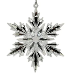 Hot Christmas Forever ORN CLEAR/SILVER SNOWFLAKE 5″