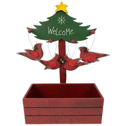Christmas Forever ORN DSP WOODEN CARDINAL 1.9″ W/DISPLAY BOX 4/S