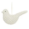 Best Christmas Forever ORN FABRIC BIRD 3.5″ CREAM/GOLD