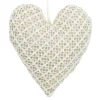 Online Christmas Forever ORN FABRIC HEART 3.5″ CREAM/GOLD